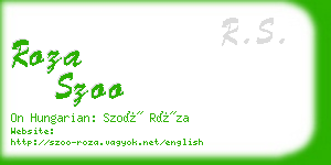 roza szoo business card